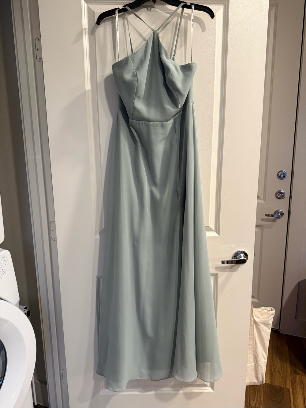 Birdy Grey Dusty Sage Double-Strap Maxi Dress (unaltered)